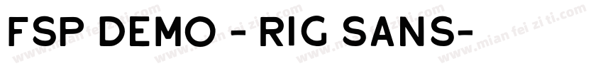 FSP DEMO - Rig Sans字体转换
